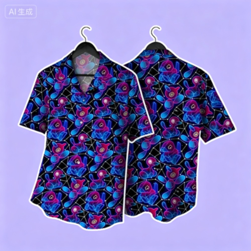 Custom Star Map - Camisa Casual Personalizada de Manga Curta