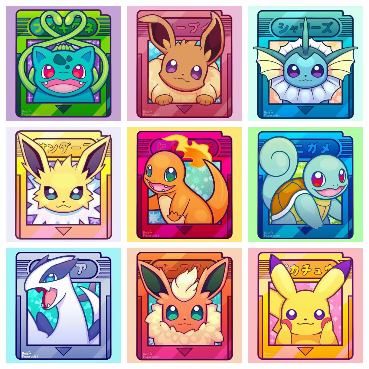 Photo Mosaic Print - Pintura em Diamante Kawaii Pikachu Anime