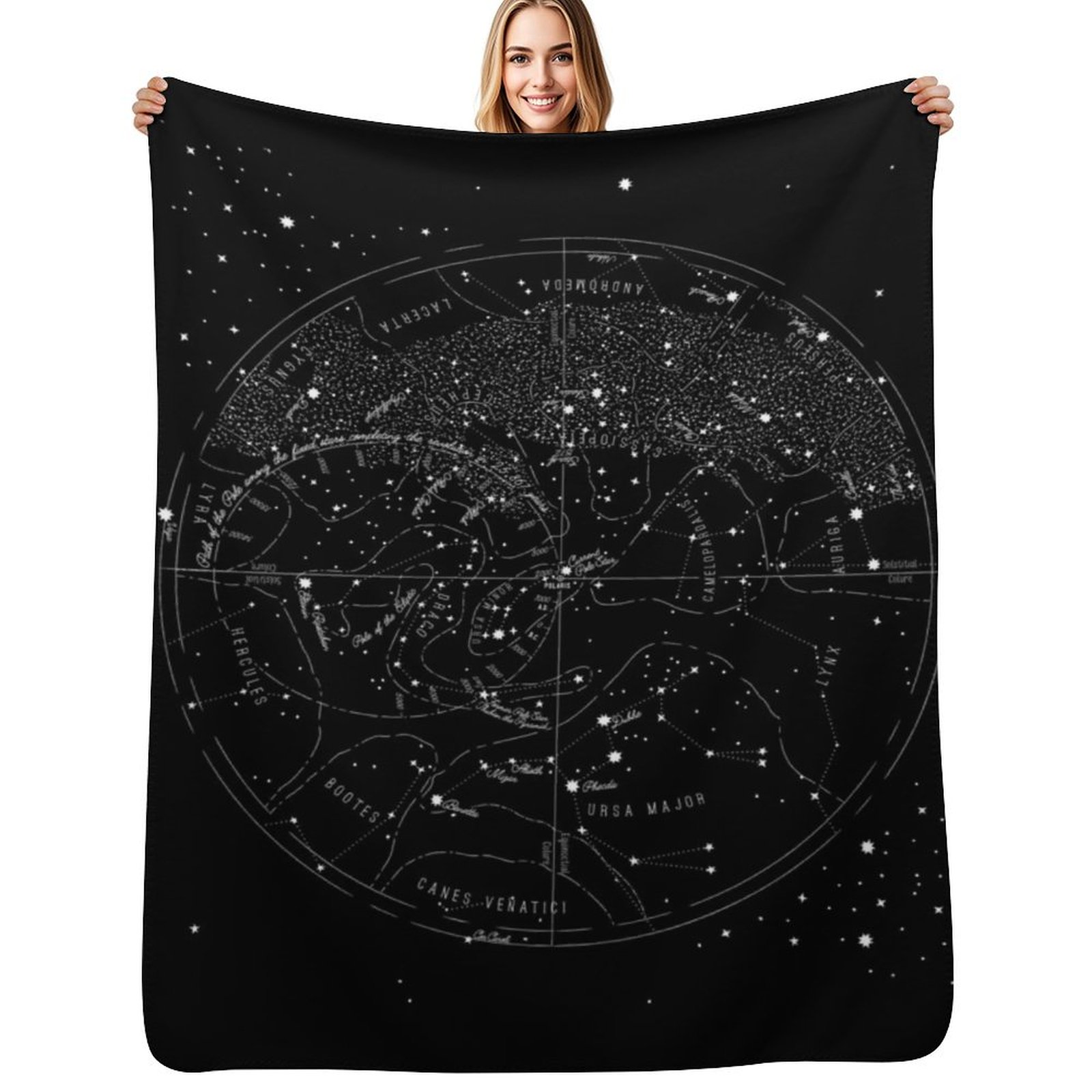 Manta Decorativa Vintage com D - Custom Star Map avaliação e preço