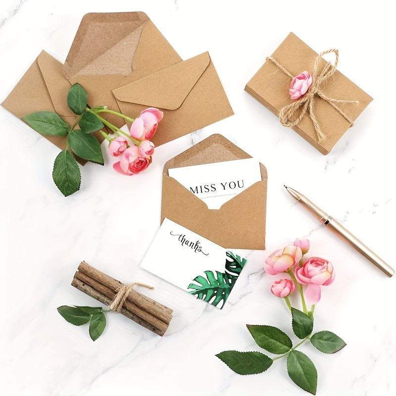 50/100 pçs envelopes de papel  - Wax Seal Letter Kit avaliação e preço