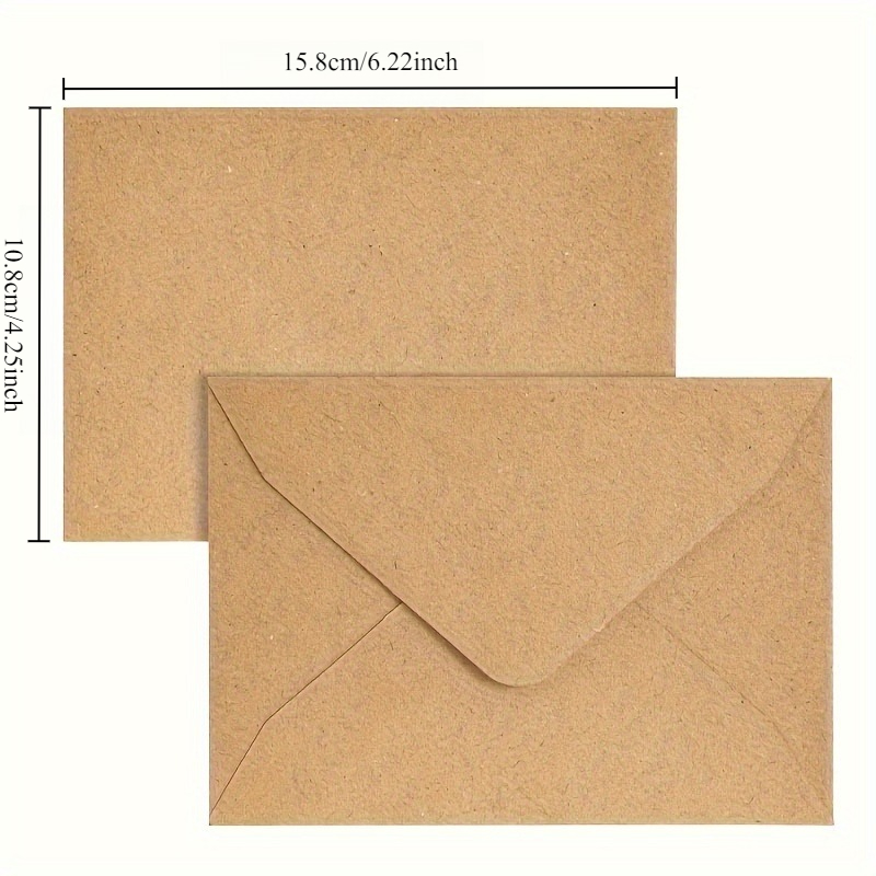 50/100 pçs envelopes de papel  - Wax Seal Letter Kit avaliação e preço